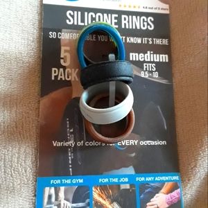 UNISEX suitable Every Ring silicone rings 5 pack. Size medium